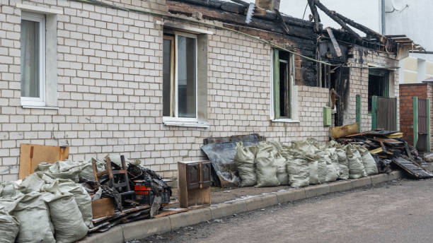 Professional Fire Damage Removal technician working in Englewood, OH